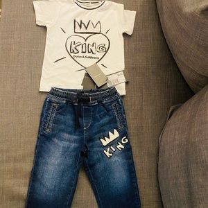 Dolce Gabbana boys shirt and jeans set